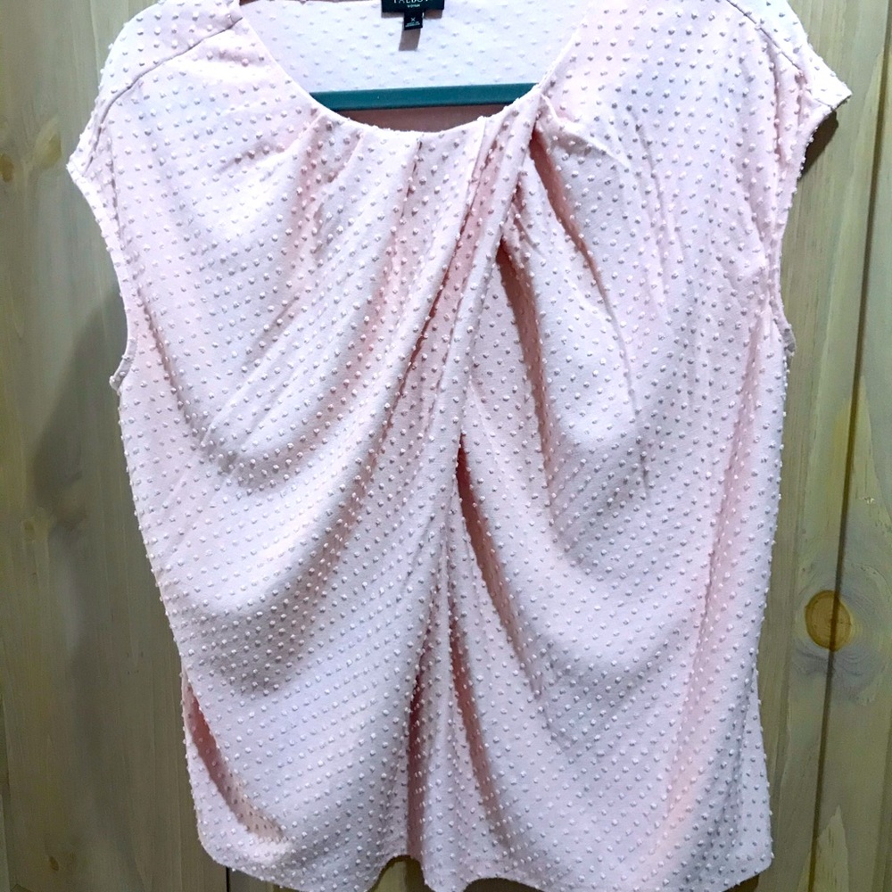Talbots pink top with hobnail bumps